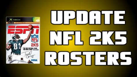 How To Update Nfl 2k5 Rosters On Xbox 360 - fasrsilk