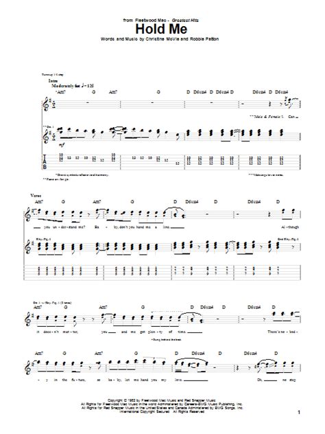 Hold Me By Fleetwood Mac Guitar Tab Guitar Instructor