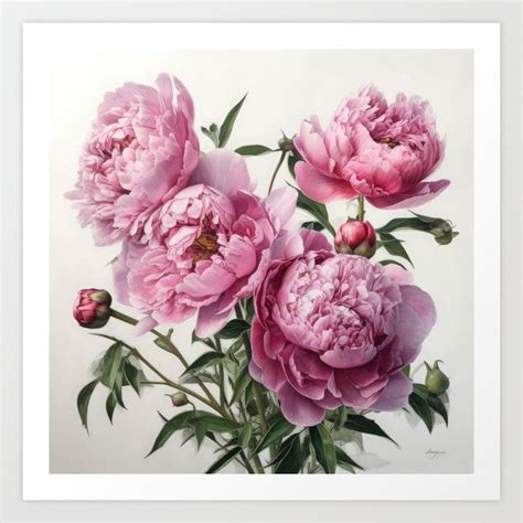 Pink Peonies Art Print By VanoverDesigns In 2024 Peonies Art Print