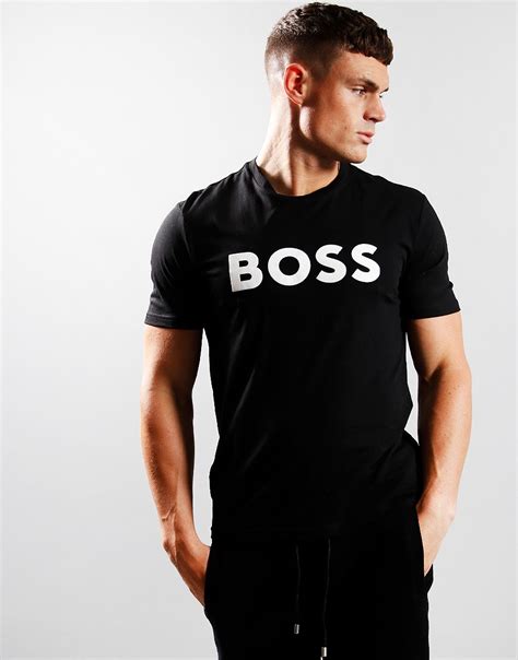 Boss Thinking 1 T Shirt Black Terraces Menswear