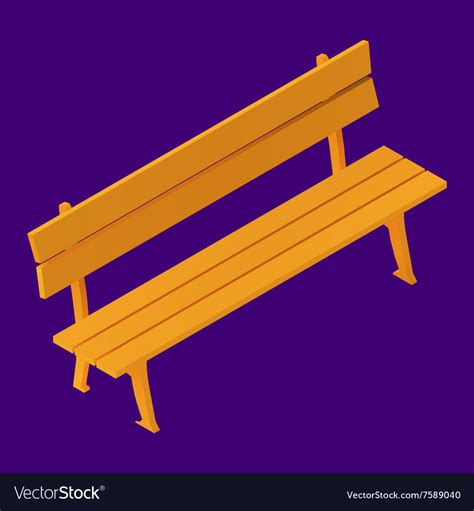 Park Bench Isolated Isometric Royalty Free Vector Image