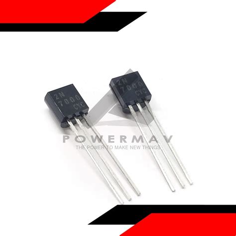 2pcs 2n7000 Transistor Small Signal N Channel MOSFET 60V 200mA 500mA 3V