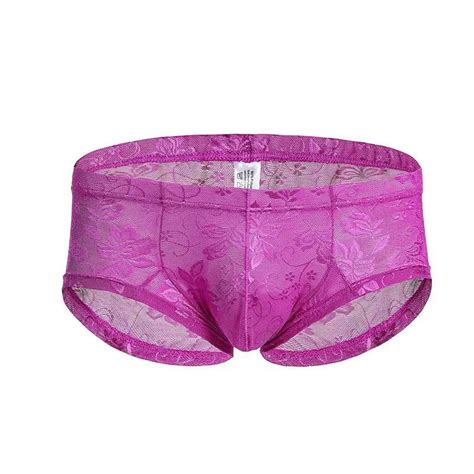 Men S Sexy Brazilian Underwear Lace Pouch Bikini Under Panties Half