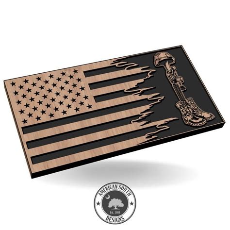 Tattered Flag With Battle Cross Patriot Nation Design