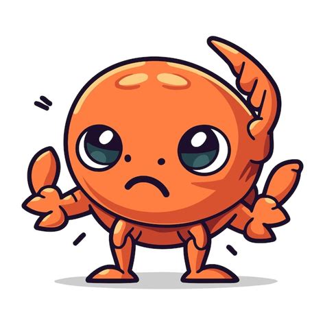 Premium Vector Crab Cartoon Character Vector Illustration Of A Cute