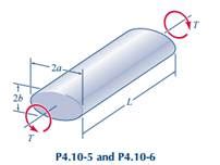 Solved A Torsion Member With Elliptical Cross Section Is Subjected