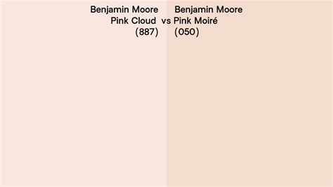 Benjamin Moore Pink Cloud vs Pink Moiré side by side comparison