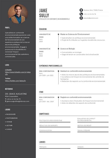 Exemples De Cv Responsable De La Conformité Environnementale Sans