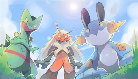 Sceptile Blaziken Y Swampert Pokémon Oras Pokemon Pokemon Art