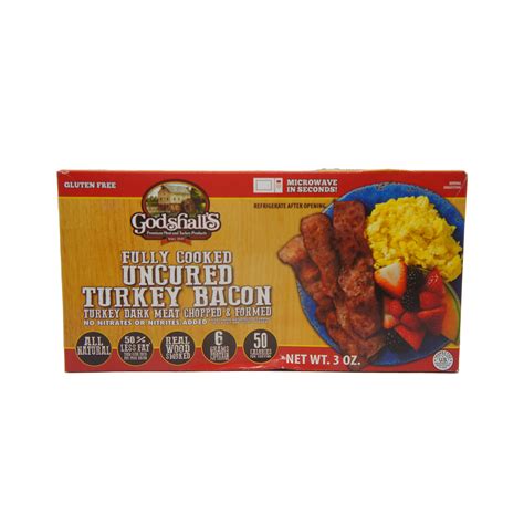 theLowex.com - Godshall's Fully Cooked Uncured Turkey Bacon, 3 oz