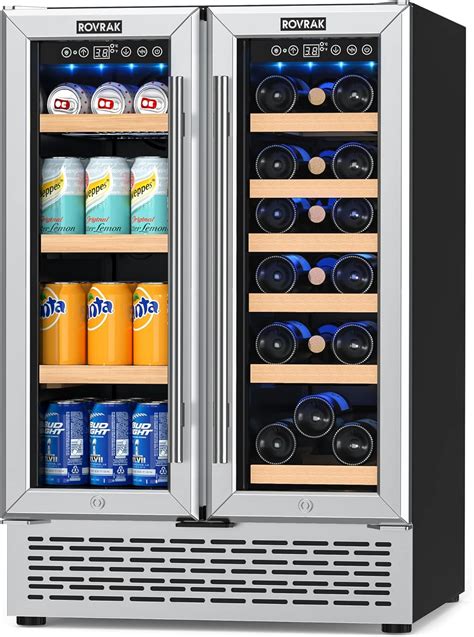 Amazon Rovrak Inch Beverage And Wine Cooler Refrigerator Dual