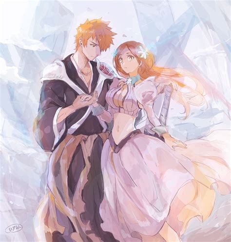 Orihime Inoue X Ichigo Kurosaki Bleach Anime Bleach Orihime Bleach