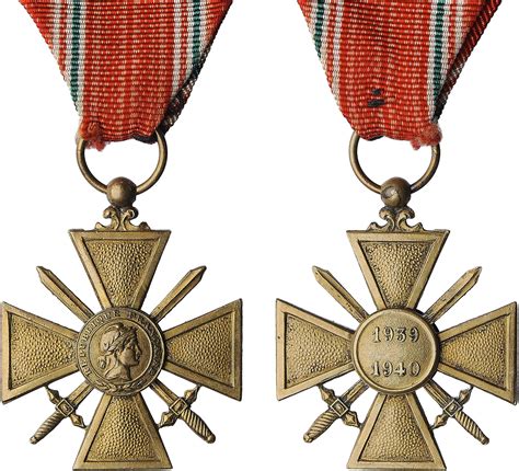 "Франция. Третья республика. Военный крест образца 1939 г. Награждение ...