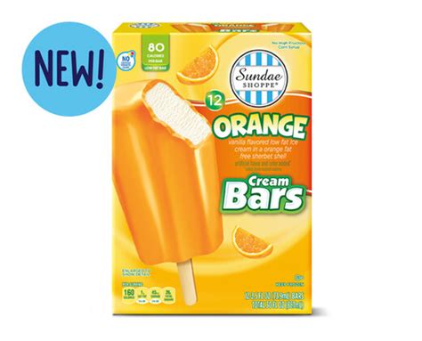 Sundae Shoppe Orange Or Raspberry Cream Bars Aldi Us