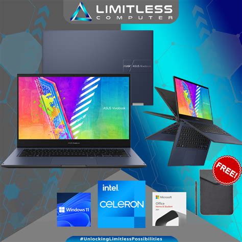 Jual Asus VIVOBOOK GO 14 FLIP TP1400 Intel Celeron N4500 8GB 512GB Flip