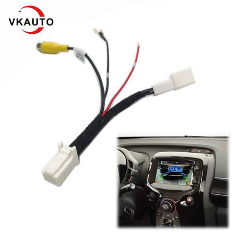 VKAUTO Rear View Camera C8 Pin Adapter Cable For Toyota Aygo Peugeot