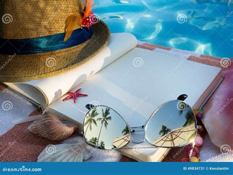 Art Book And Sunglasses On The Beach Stock Image Image Of Paper Frame 49834731