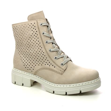 Rieker Y4540 62 Nude Womens Lace Up Boots