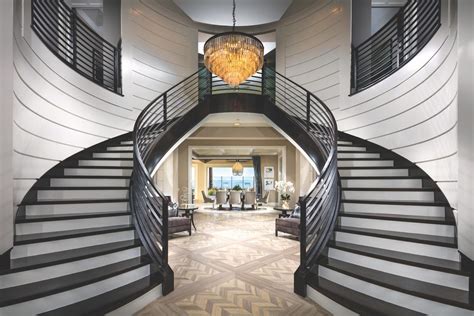 Marble Staircase For Commercial Luxury Curved Staircase With Led