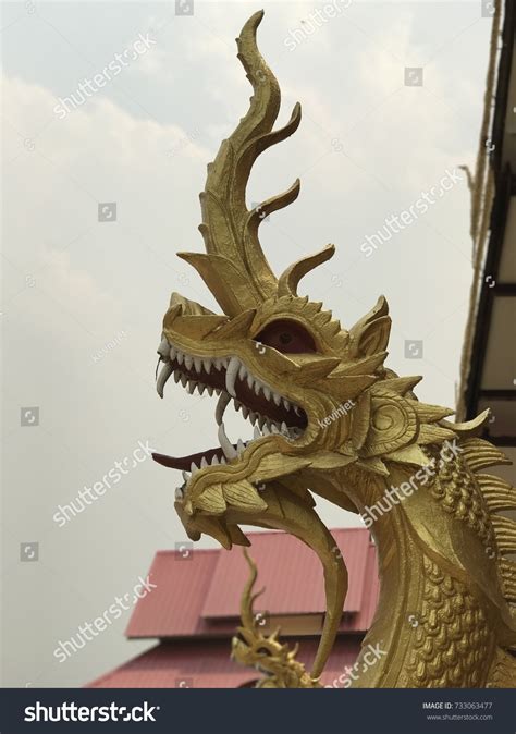 Naga Ancient Myth Creature Southeast Asia Stock Photo 733063477