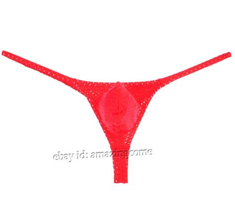 Buy Men S Tanga Breath Holes Bikini T Back Stretch Underwear Bulge Pouch Micro Thong Online At