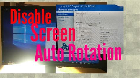 How To Turn Off Screen Auto Rotation In Windows 10 From Intel Graphics