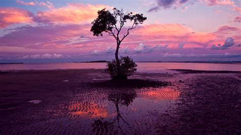 Wallpaper X Px Landscape Nature Reflection Sand Sunset