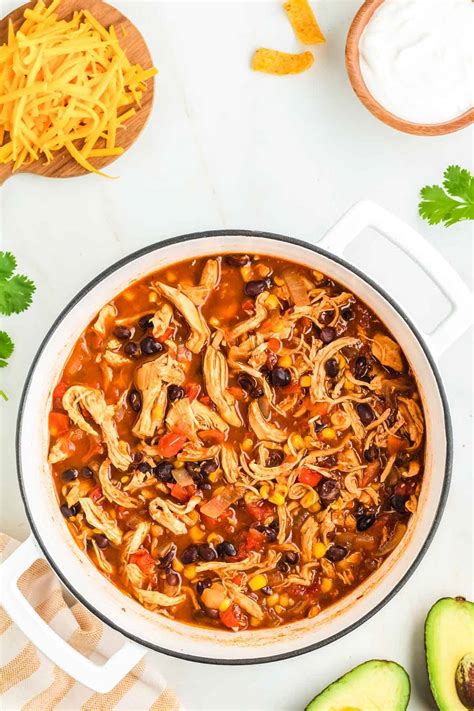 Easy Red Chicken Chili With Shredded Chicken Get On My Plate