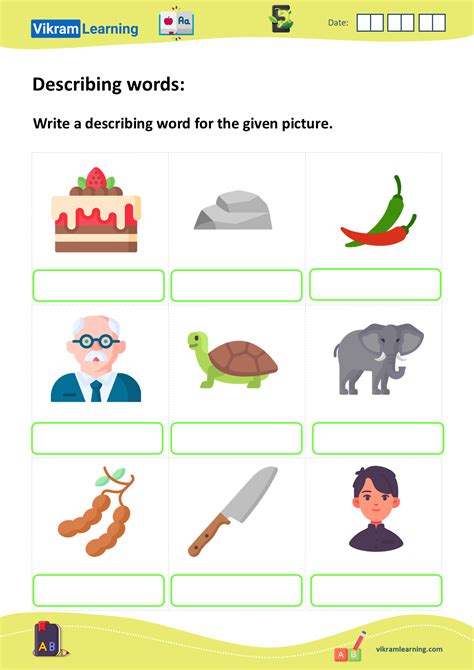 Download Describing Words Adjectives Worksheets