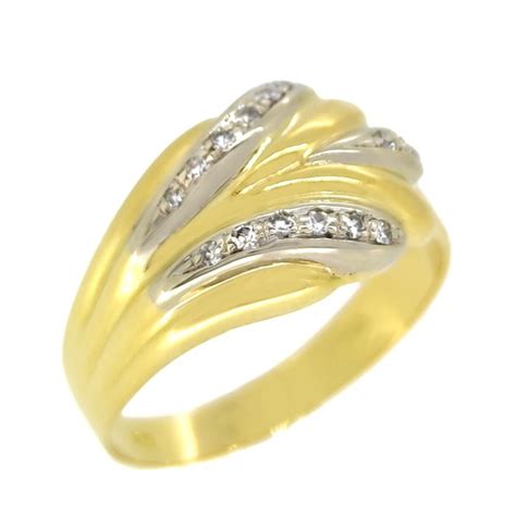 Carati Oro Bianco Oro Giallo Anello Ct Diamante Catawiki