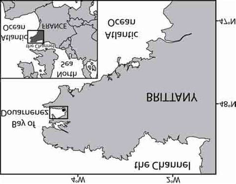 Map of Bay of Douarnenez and the sampling site. | Download Scientific ...