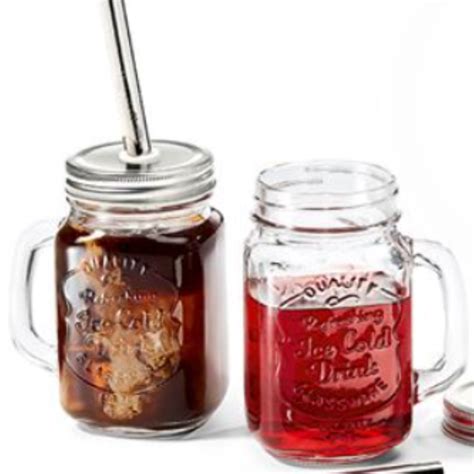 Mason Jar mug with lid and steel straw - Tettiera