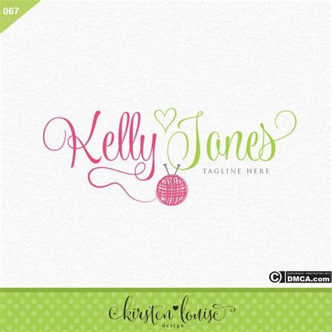 Premade Knitting Logo Wool Logo Yarn Logo Whimsical Logo Craft Logo