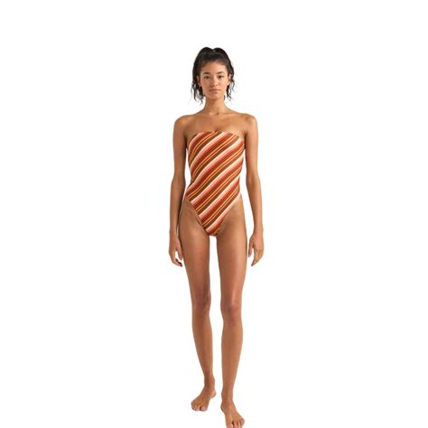 Bikini Rhythm Chica Stripe Strapless One Piece — La Isla