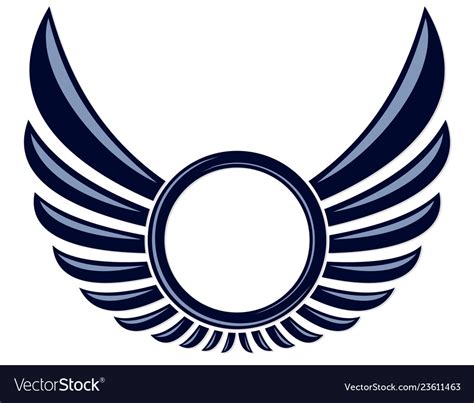 Symbol with wings Royalty Free Vector Image - VectorStock