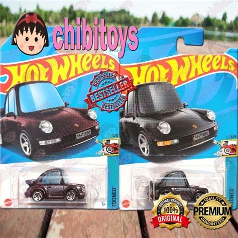 UNGU HITAM Hot Wheels Tooned Porsche 911 Turbo 3 6 964 2023 Black 2024 Purple GT3 RS Hotwheels