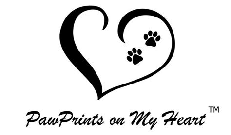 Paw Print Heart Logo Pawprints On My Heart Logo On Pfoten Tattoo