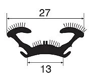 GUARNIZIONE CANALINO SCORRIVETRO Floccato Canale Finestrini Cabine