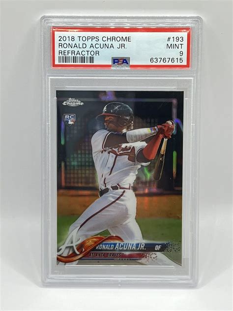 Topps Chrome Ronald Acuna Jr Rookie Refractor Psa Braves Ebay