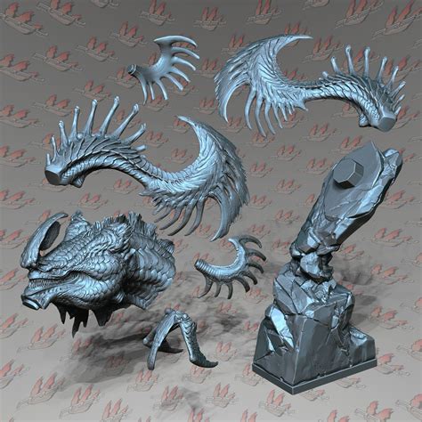 Dragon Bust 3d Model 3d Printable Cgtrader