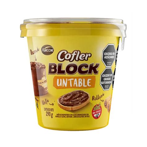 Relleno Untable Cofler Block Arcor En Casa