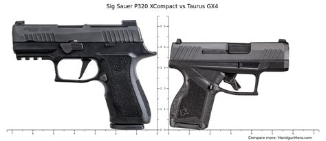 Sig Sauer P320 XCompact Vs Taurus GX4 Size Comparison Handgun Hero