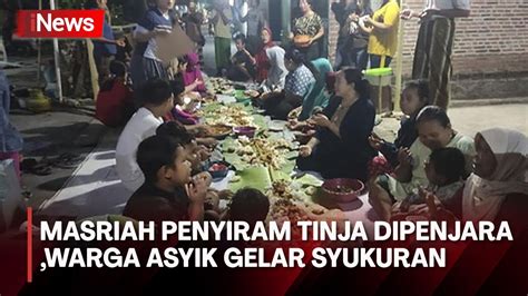 Ramai Warga Gelar Syukuran Usai Masriah Penyiram Tinja Masuk Penjara