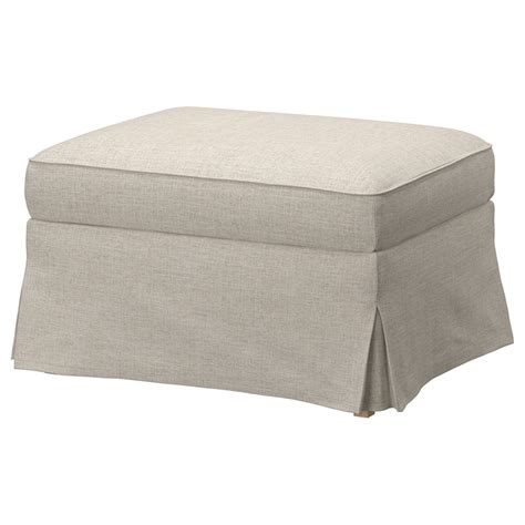 Ektorp Footstool With Storage Kilanda Light Beige Ikea