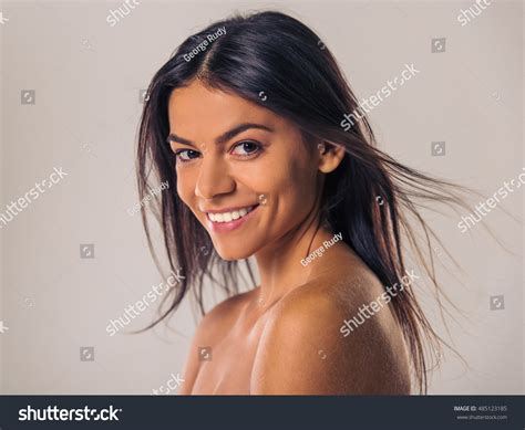 Portrait Beautiful Nude Girl Streaming Hair Stock Photo 485123185 Shutterstock