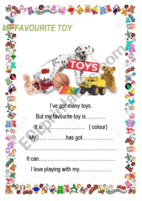 My Favourite Toy Esl Worksheet By Tovan