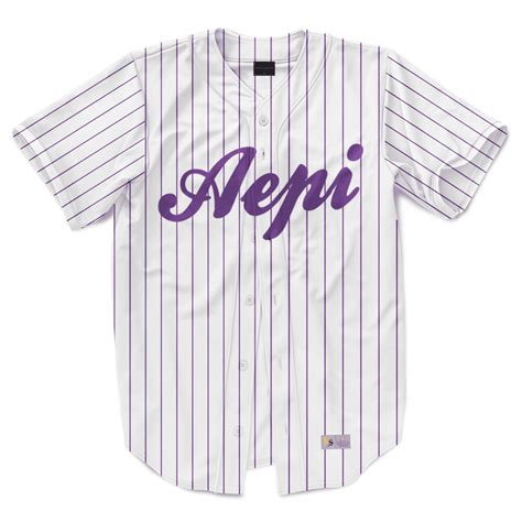 Alpha Epsilon Pi Purple Pinstipe Baseball Jersey Kinetic Society Llc