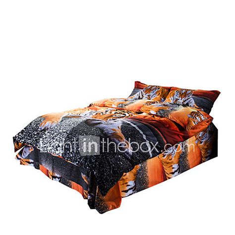 Shuian® 3d Oil Painting Bedding Set Queen Size 100 Cotton 4pcs Comforter Duvet Covers Bed Sheet