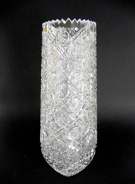 Vintage Lead Crystal Vase Cut Glass 1747744948