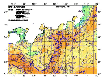 広域版海の天気図2024年6月18日 東京都島しょ農林水産総合センター